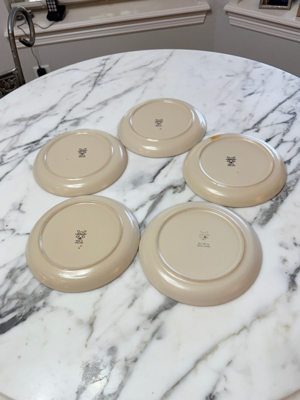 Denby-Langley Mayflower Stoneware Bread & Butter Plates Set of 5 1960’s England - Picture 7 of 13